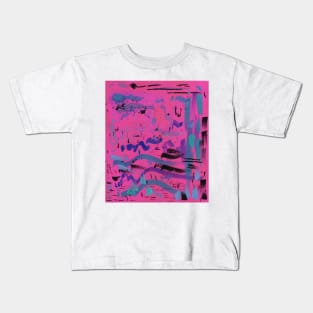 Neon Pink Party v2 Kids T-Shirt